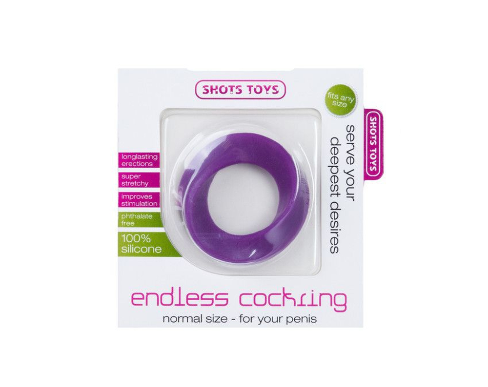 Фиолетовое эрекционное кольцо Endless Cockring Regular (Цвет: фиолетовый)