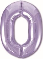 Agura Шар 40" / 102 см "Цифра 0" Сиреневый (БГ-60)