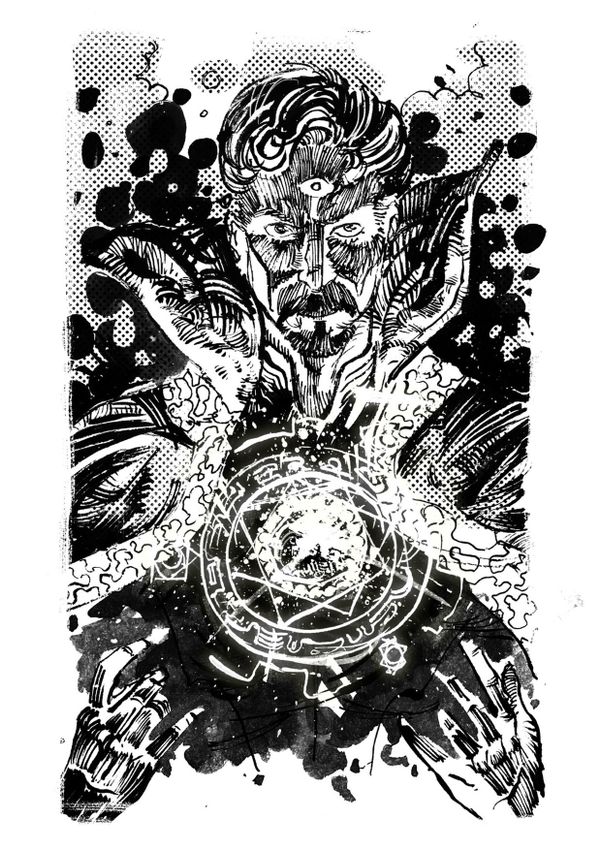 Открытка "Doctor Strange: Black &amp; White"