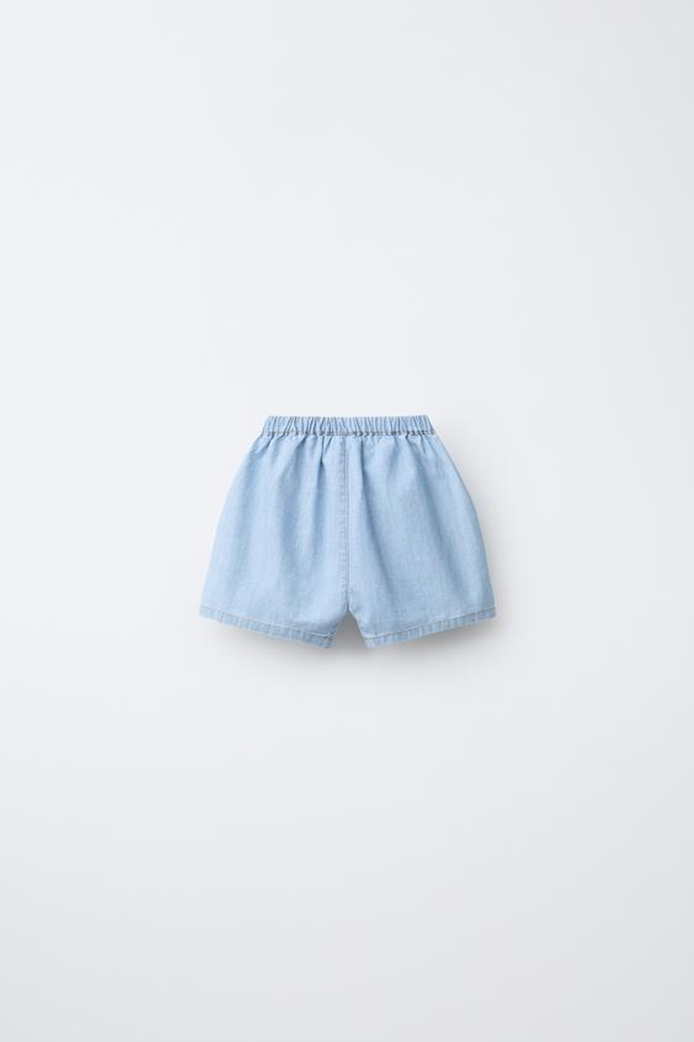ZARA ДЖИНСОВЫЕ ШОРТЫ С КАРМАНАМИ, ВЫЦВЕТШИЙ СИНИЙ