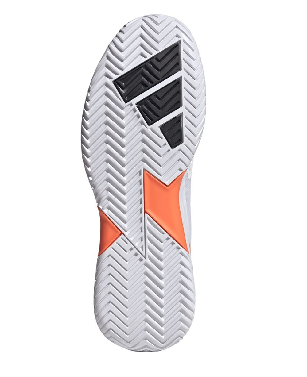 Мужские кроссовки теннисные Adidas Defiant Speed 2 M - cloud white/core black/lucid orange