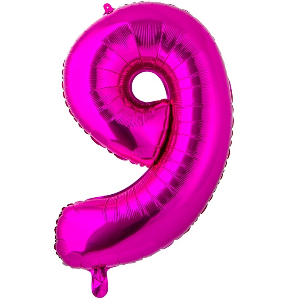Шар ЦИФРА 9 Fuchsia 26" 66 см