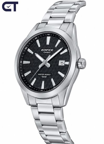 CASIO EFV-160D-1AVDF EDIFICE мужские наручные часы — компактная стальная модель с чёрным циферблатом