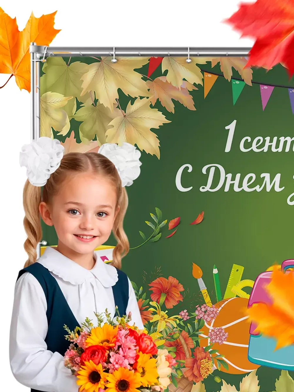 Баннер для прессвола фотозона на 1 сентября