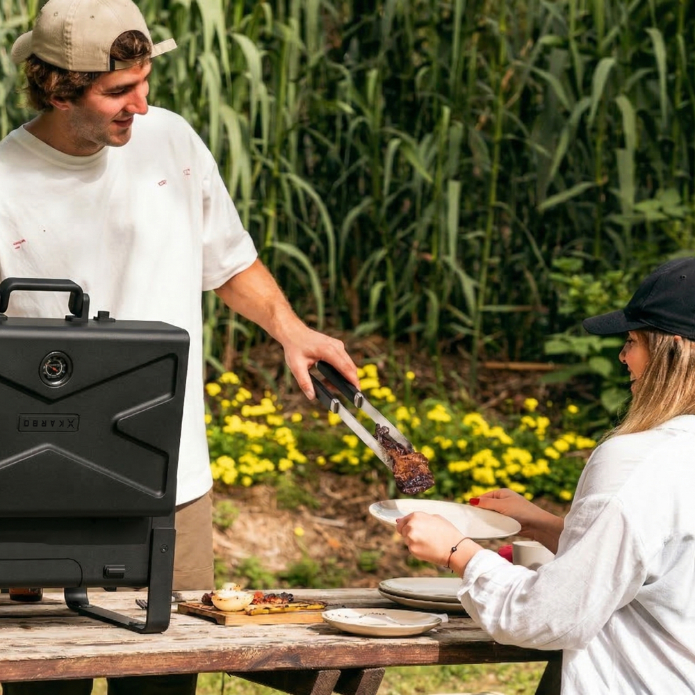 Газовый гриль портативный Karbo Grill X1 Black + сумка