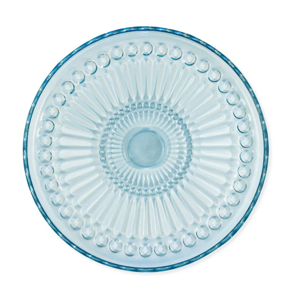 Стеклянная тарелка Alice pale blue, 18,5 см