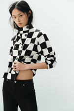 КАРДИГАН В КЛЕТКУ — ZARA