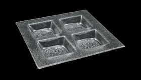 Менажница 4-х секц. 300*300 мм. ячейка 100*100*25 мм.стекло 3D /1/12/