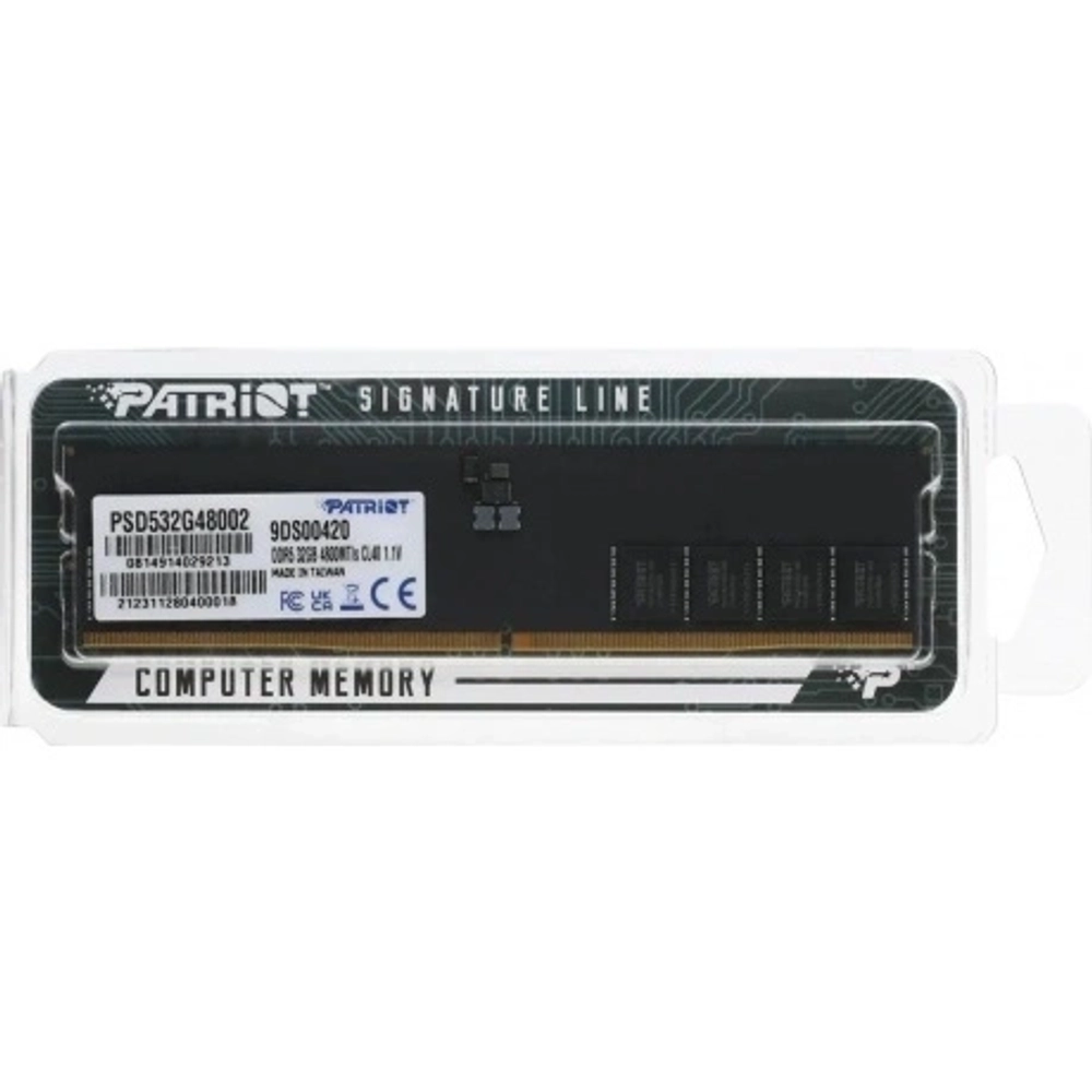 Оперативная память Patriot DDR5 1x32ГБ 4800МГц, DIMM (PSD532G48002)