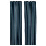 Комплект штор IKEA ROSENMANDEL (РОЗЕНМАНДЕЛ), Темно-синий, 135х250 см, 2 шт