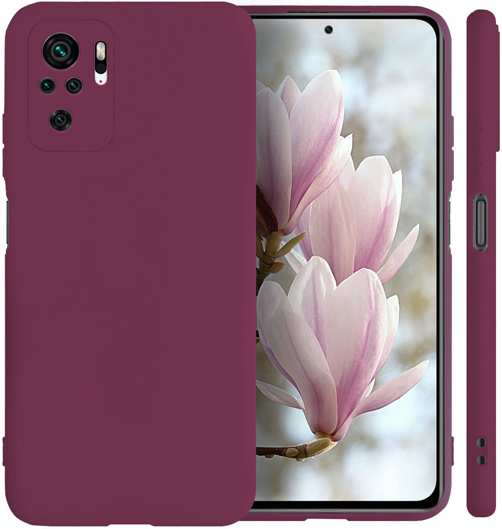 Мягкий Soft Touch чехол из силикона для XIAOMI REDMI NOTE 10 / 10S и POCO M5s с бархатной подкладкой