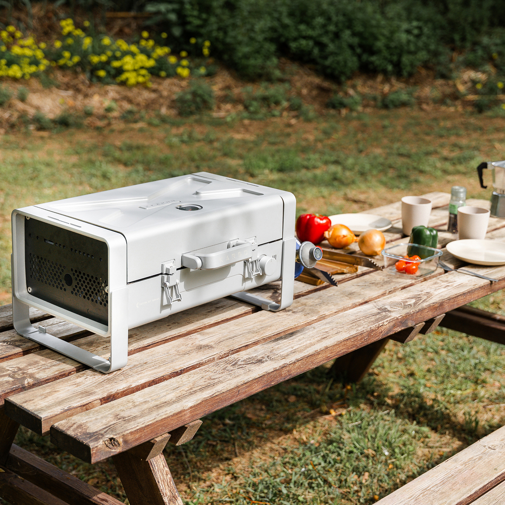 Газовый гриль портативный Karbo Grill X1 Natural Grey + сумка