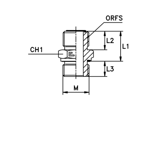 Штуцер FE ORFS 9/16" D06 M14x1.5