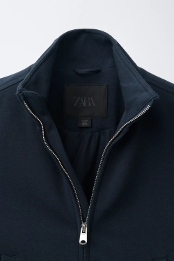 ZARA БОМБЕР COMFORT, МОРСКОЙ СИНИЙ