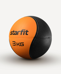Медбол высокой плотности STARFIT GB-702, 3 кг, оранжевый