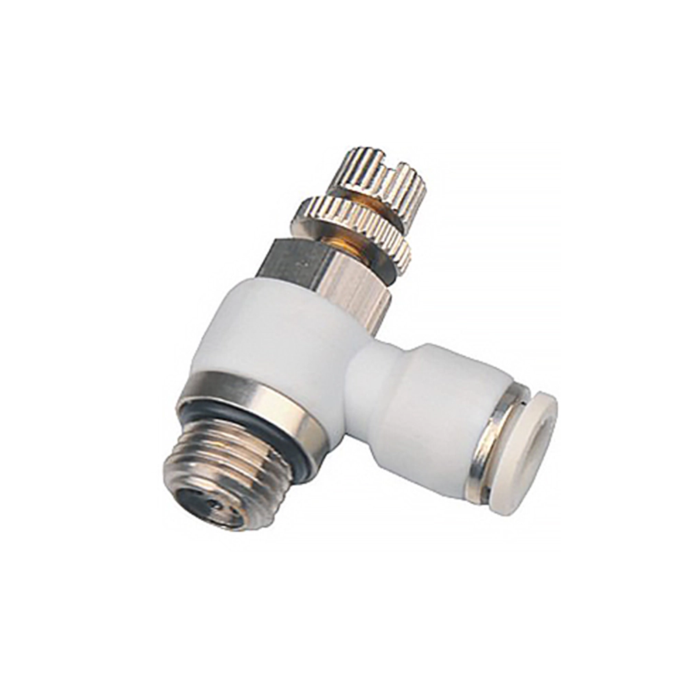 GRLA-G1/8-QS-8-RS-B Дроссель цанговый угловой