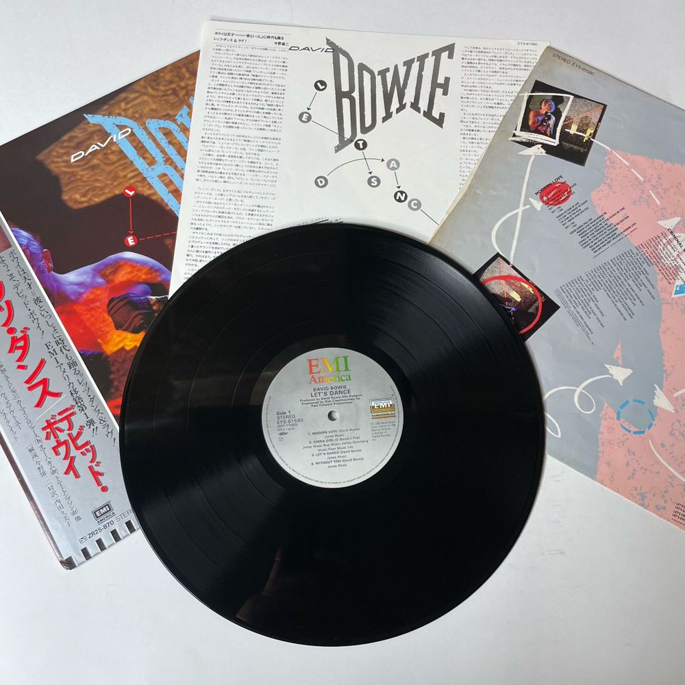 Винтажная виниловая пластинка LP David Bowie Let's Dance (Japan 1983) (Obi) Ricochet