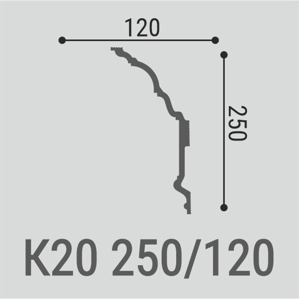 Карниз потолочный К20