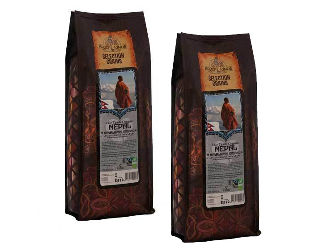 Кофе в зернах Broceliande Nepal Organic, 1 кг (Броселианд) х 2 шт