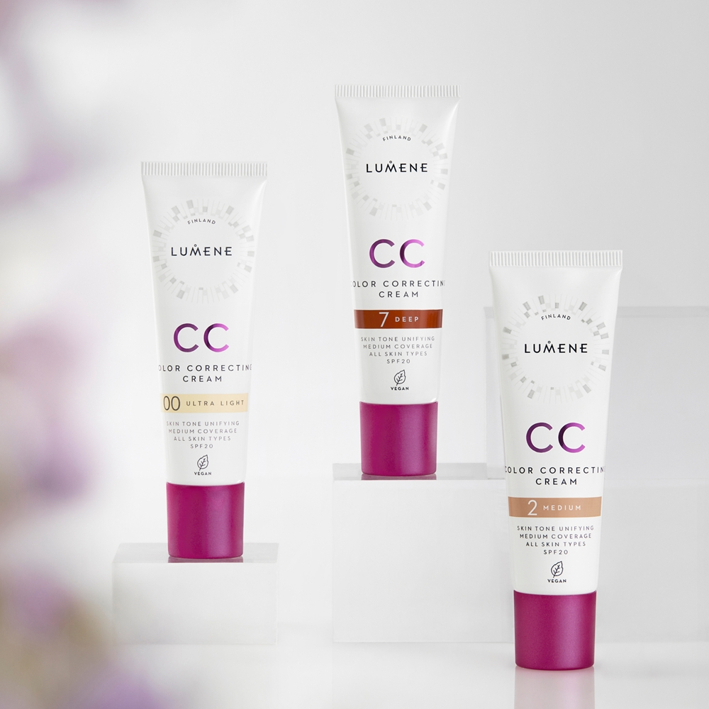 Lumene CC Color Correcting Cream - Корректирующий тональный крем оттенок 0.5 Light (Cool), 30 ml