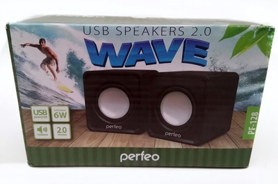 Колонки Perfeo WAVE 2*3 USB Black