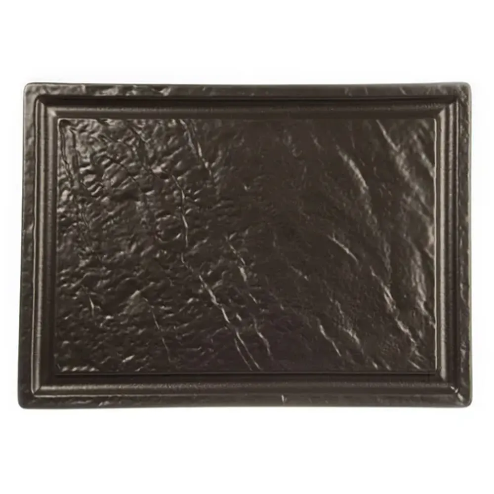 Блюдо прямоугольное 33*24 см h1,7 см для стейка Black Raw Stellar P.L. Proff Cuisine [1]