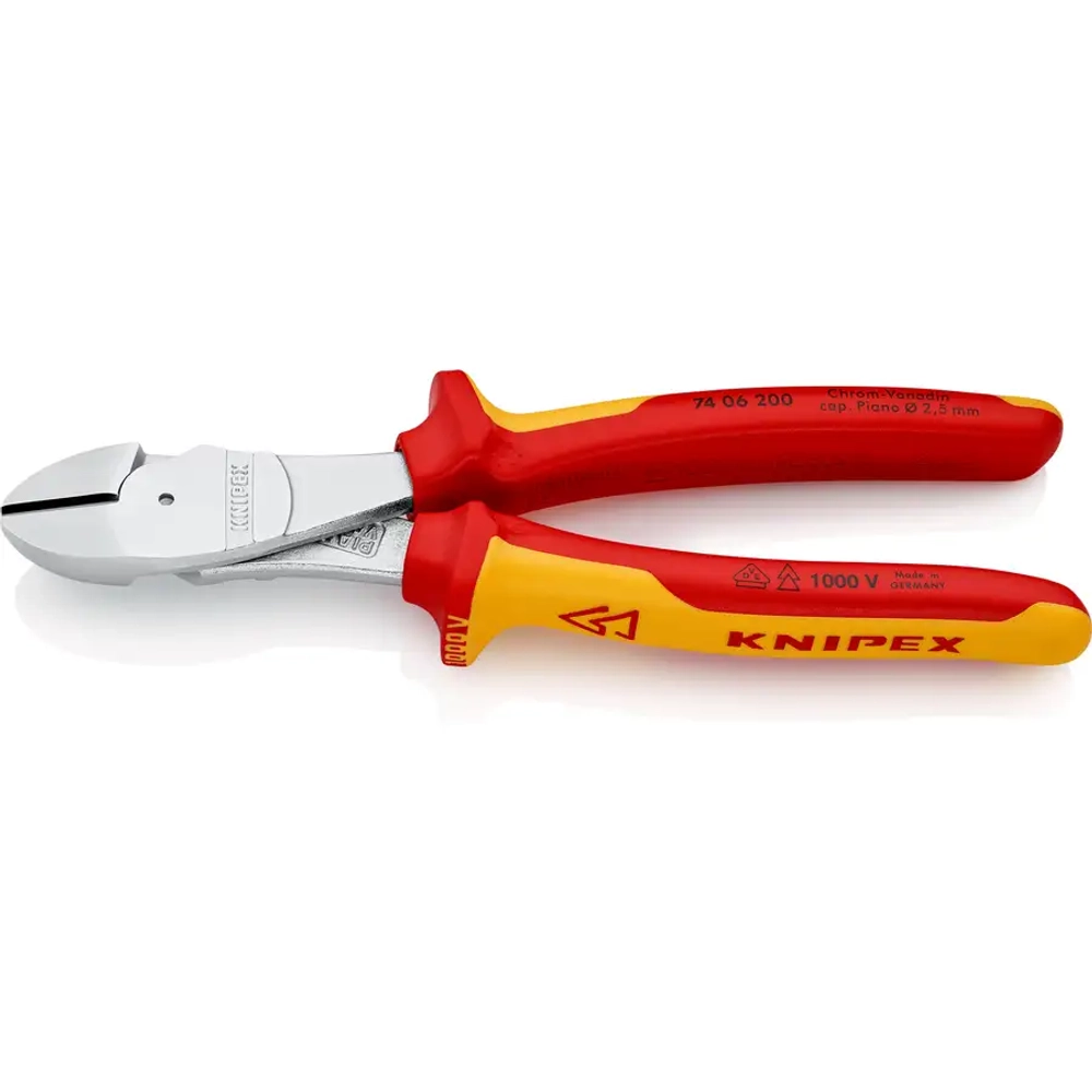 Кусачки боковые особой мощности хромированные 200 мм Knipex 74 06 200 SB
