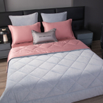 КПБ на резинке Сатин Velvet Premium с Одеялом VPR002, Евро, 4 наволочки, простынь 140*200*25