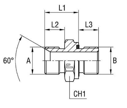 Штуцер FE BSP 3/4" BSP 3/4" CAST