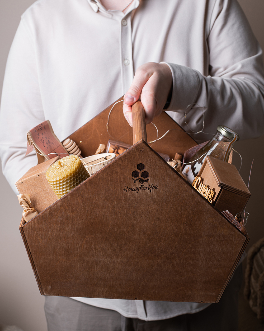 Подарочный набор HoneyForYou в деревянном ящике