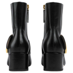 GUCCI Blondie Leather Ankle Boots 5.5cm Women"s Black
