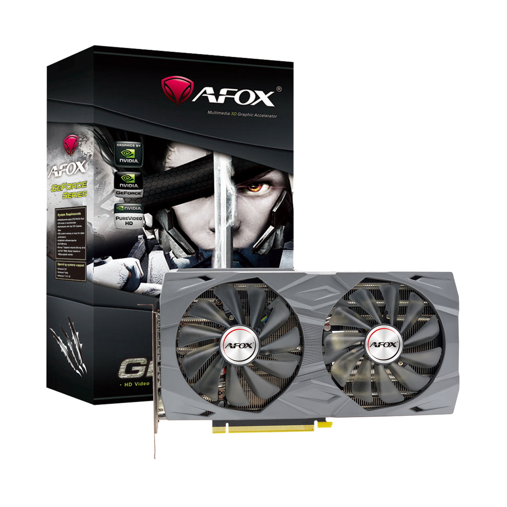 Видеокарта AFOX NVIDIA GeForce RTX3060, 12Гб GDDR6, 192 бита, Retail, PCIe4.0, 2xFAN, 2-SLOT, 180Вт, HDMI, 3xDP (AF3060-12GD6H2)