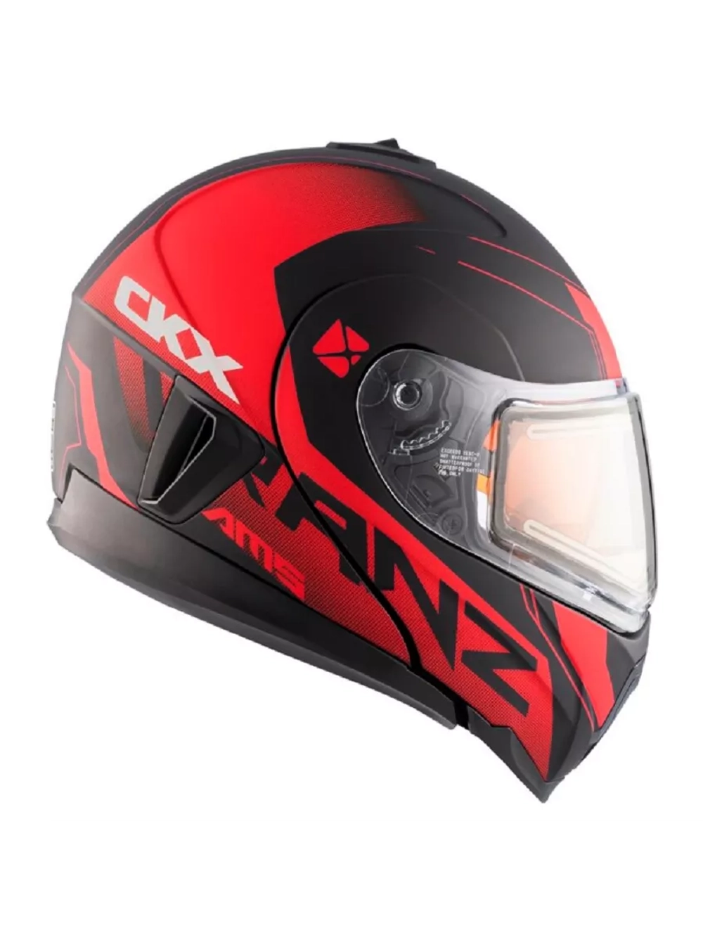 Шлем CKX TRANZ 1,5 Ams DL+EDL Caliber Matt red XS