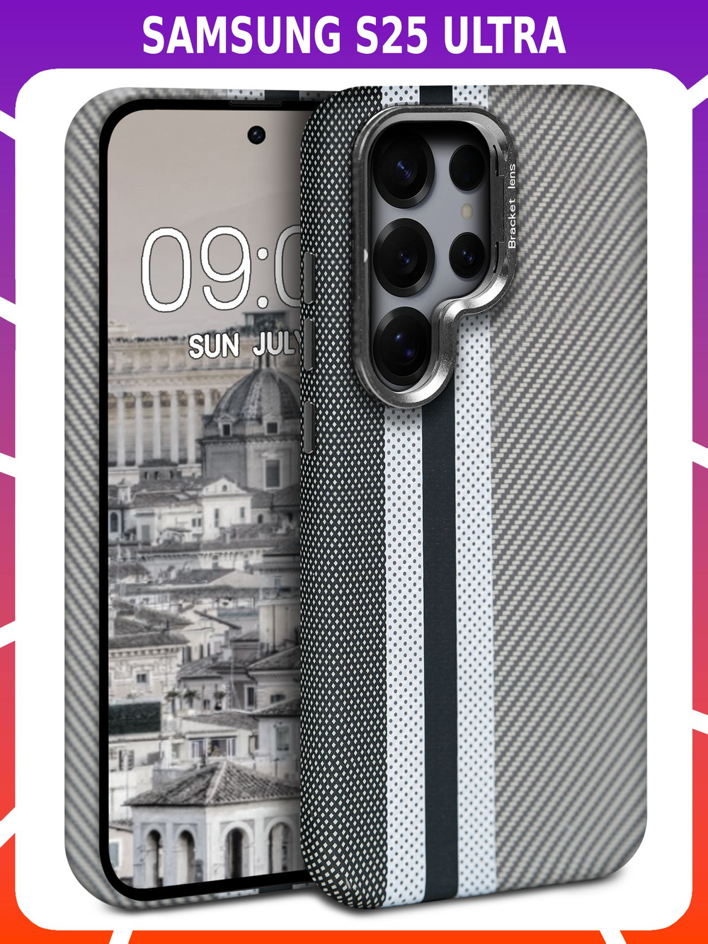 Дизайнерский чехол для SAMSUNG GALAXY S25 ULTRA с камерой-подставкой и MagSafe