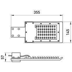 Светильник уличный светодиодный ЭРА SPP-503-0-30K-050 50Вт 3000К IP65 КСС Ш | Уличные консольные светильники