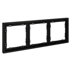 Рамка пластиковая на 3 поста Voltum S70 Черный матовый VLS100308