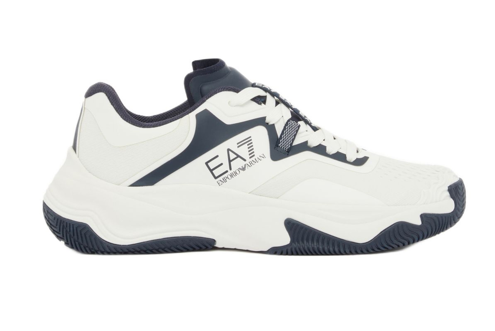 Мужские кроссовки теннисные EA7 Unisex Woven Sneaker - white/sky captain