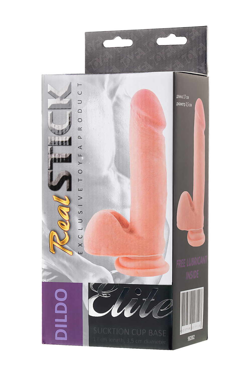 Фаллоимитатор RealStick на присоске телесный 17 см