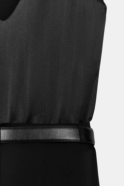 ZARA КОМБИНЕЗОН С РЕМНЕМ, ЧЕРНЫЙ