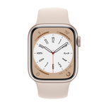 Умные часы Apple Watch Series 8 GPS, 41mm, Aluminium Case with Sport Band S/M, Starlight (Сияющая звезда)