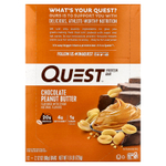 Quest Nutrition, протеиновый батончик, шоколад и арахисовая паста, 12 батончиков по 60 г (2,12 унции)