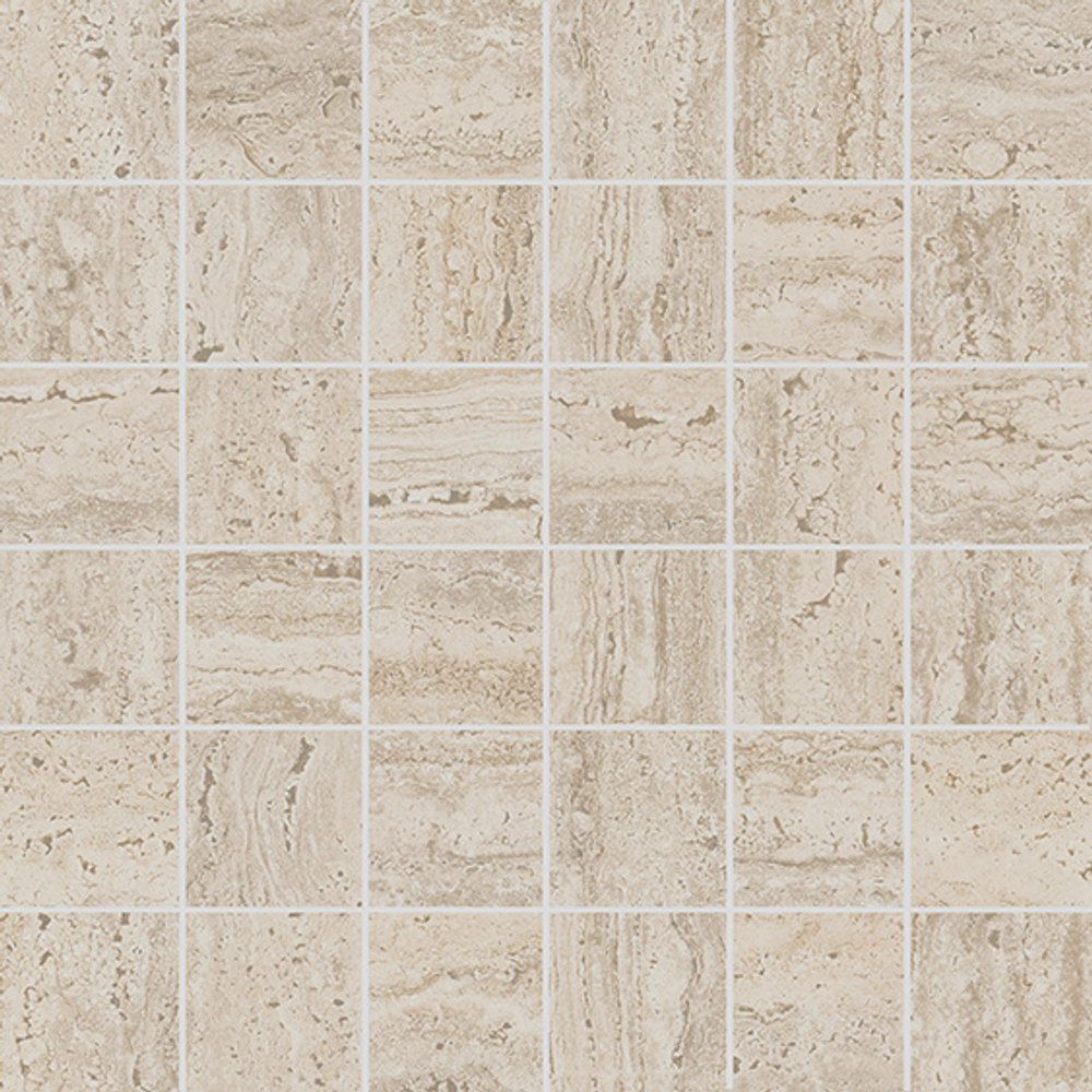 Мозаика/керамогранит KERAMA MARAZZI ПРО ТРАВЕРТИН бежевый светлый матовый обрезной 30x30 / 9 мм. / KMD2MSA008GR
