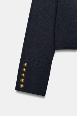 ZARA ЖАКЕТ С ПУГОВИЦАМИ, МОРСКОЙ СИНИЙ