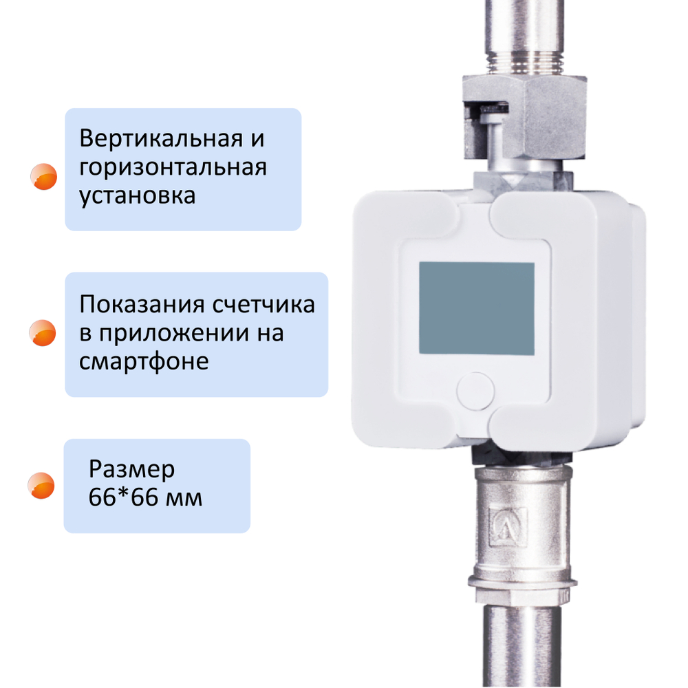 Счетчик газа СГБ-3,2 гайка-штуцер, белый