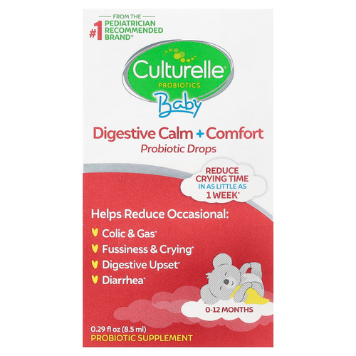Culturelle, пробиотики для детей, пробиотик для здорового пищеварения и успокоения, для детей от 0 до 12 месяцев, 8,5 мл (0,29 жидк. унции)
