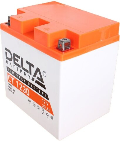 Аккумулятор DELTA Battery AGM 30 А/ч обратный R+ 168x126x175 мото EN 300 А