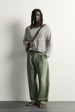 БРЮКИ ЧИНОС BAGGY FIT СО СКЛАДКАМИ — ZARA