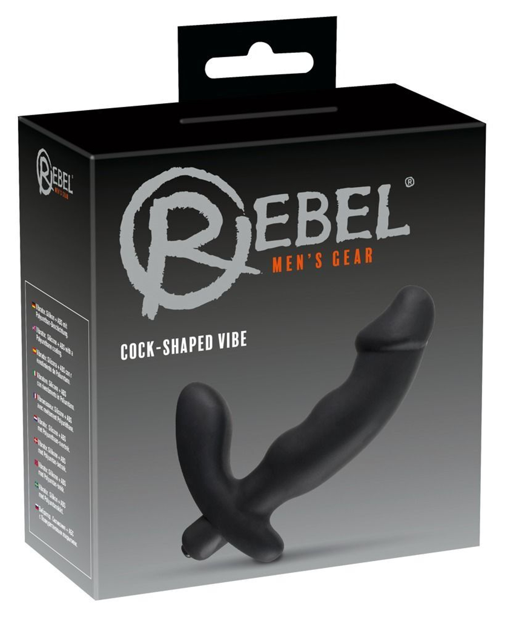 Чёрный анальный вибратор для стимуляции простаты Rebel