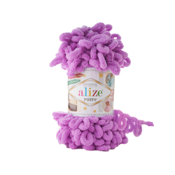 Пуффи (Puffy) пряжа Alize 100%микрополиэстер 5х100г/9,2 м 378 орхидея