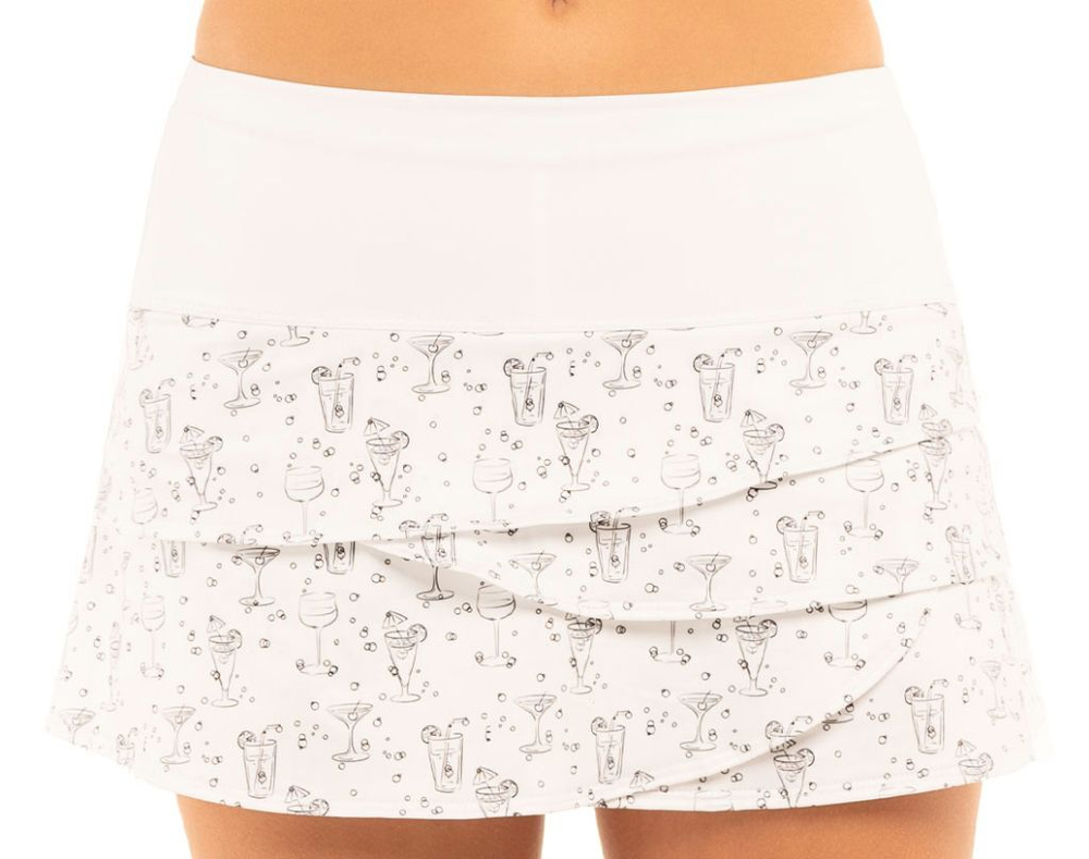 Теннисная юбка Lucky in Love Novelty Fiesta Scallop Skirt - белый